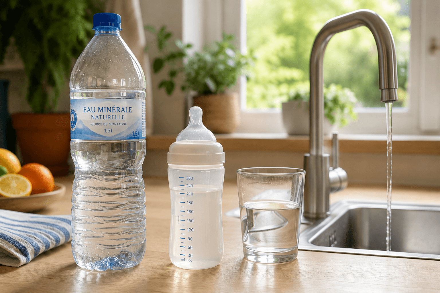 Biberon et eau