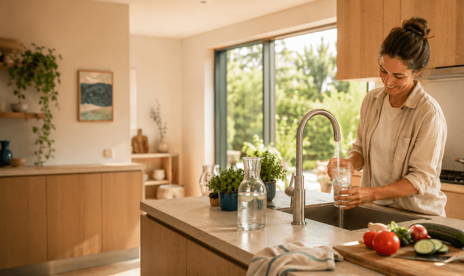 Une eau d'exception servie au robinet d'une cuisine