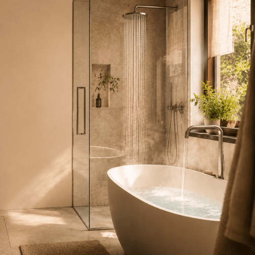 Salle de bain ambiance douce
